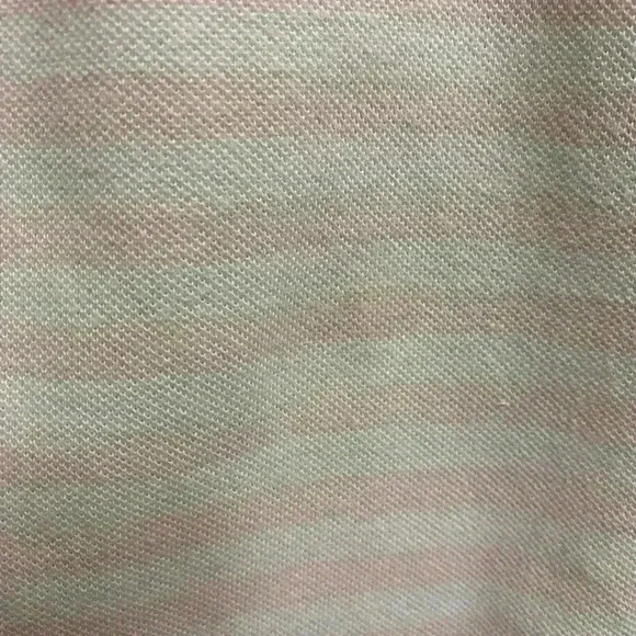 Ella Moss Connie Cloud Pink Stripe Women's Short Balloon Sleeve Shirt Size L - Picture 9 of 9